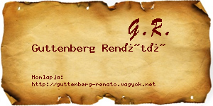 Guttenberg Renátó névjegykártya